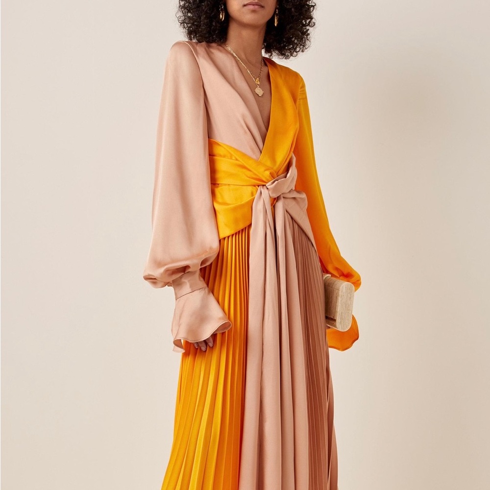 ACLER long sleeve pleated dress
